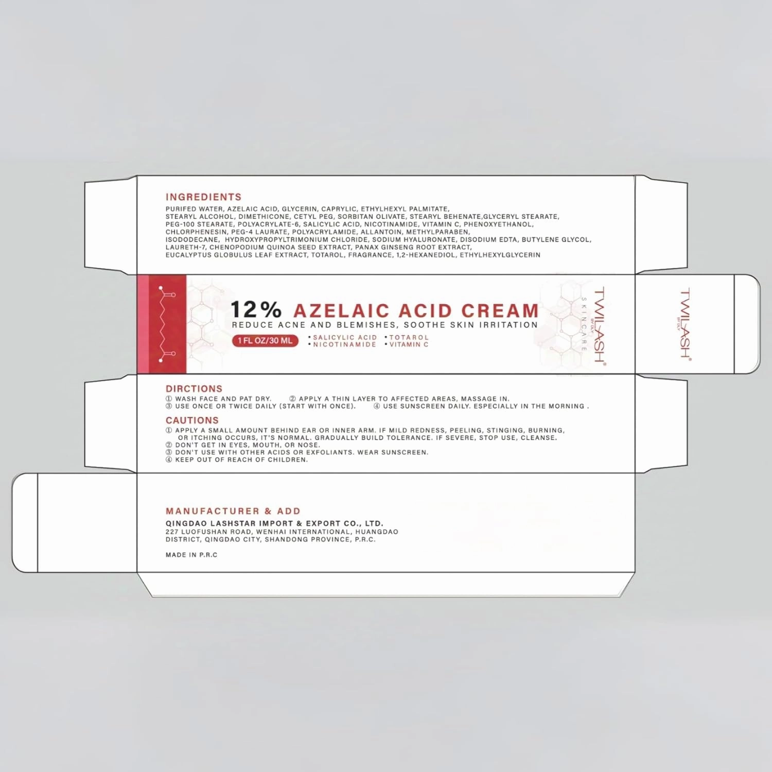 12% Azelaic Acid Cream with Pimple Popper Tool – Advanced Blemish Control, Redness Relief, and Skin Hydration – Perfect for Sensitive Skin – 1 fl oz / 30 ml (12%)