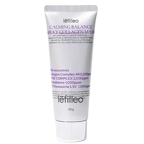 1PC Lefilleo Collagen Firming/Calming Balance Milky Facial Peel off Cream Mask, 65g (clear- calming balance)