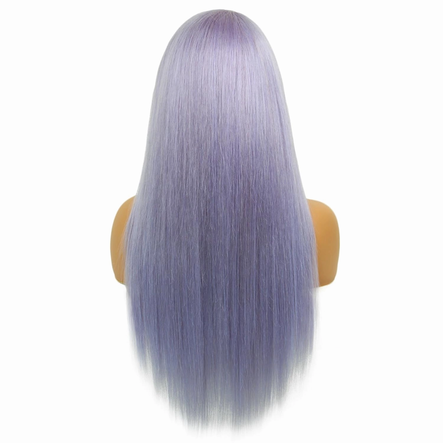 24 Inch Purple Straight Lace Front Wig - Pre-Plucked Glueless 13x4 HD Human Hair Wig for Women, 180% Density