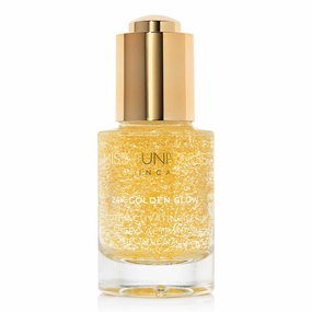24K Golden Glow Serum, Anti-Aging Serum for Women and Men, Vitamin C Face for Self Care, Brightening and Rejuvenating Facial Skin Care Product with Botanical Extracts