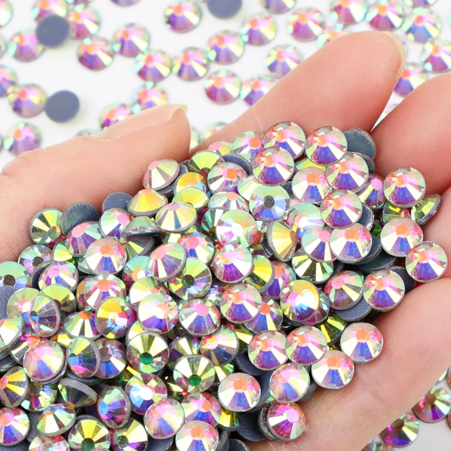 2880pcs Hotfix Crystal Rhinestones for Clothes Crafts, Hot Fix Bulk Flatback Crystals, Iron on Hotfix for DIY Decoration 20 Gross (Crystal AB, ss30/2880pcs)