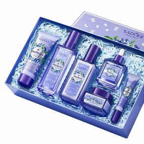 2 Pack For SADOER Blueberry Clear Moisturizing Skin Care Set,Skin Care Kit,Cleansing Moisturizing Skin Care Collection,Face Skin Care Sets Kits,cleansing lotion toning facial cream eye cream serum