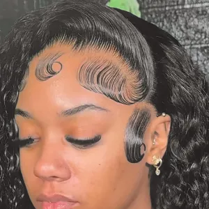 30 Inch Deep Wave HD Lace Wig 13x6 Ultra-fitted SKINLIKE Real HD Lace Front Wigs Human Hair Pre Plucked Hairline Bleached Knots 200% Density Curly Human Hair Wigs 0.10mm Invisible Lace Natural Black