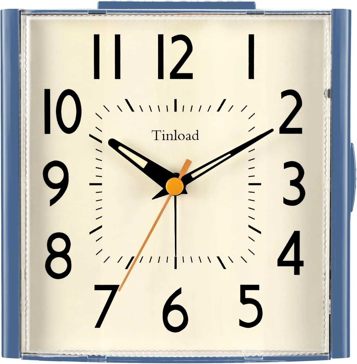 4.7" Large Vintage Retro Analog Alarm Clock, Super Silent Non Ticking Clock with Manual Light, Snooze, Battery Operated, Simply Design, for Living Room, Bedroom, Bedside, Desk, Gift Clock