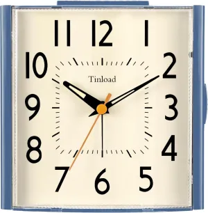 4.7" Large Vintage Retro Analog Alarm Clock, Super Silent Non Ticking Clock with Manual Light, Snooze, Battery Operated, Simply Design, for Living Room, Bedroom, Bedside, Desk, Gift Clock