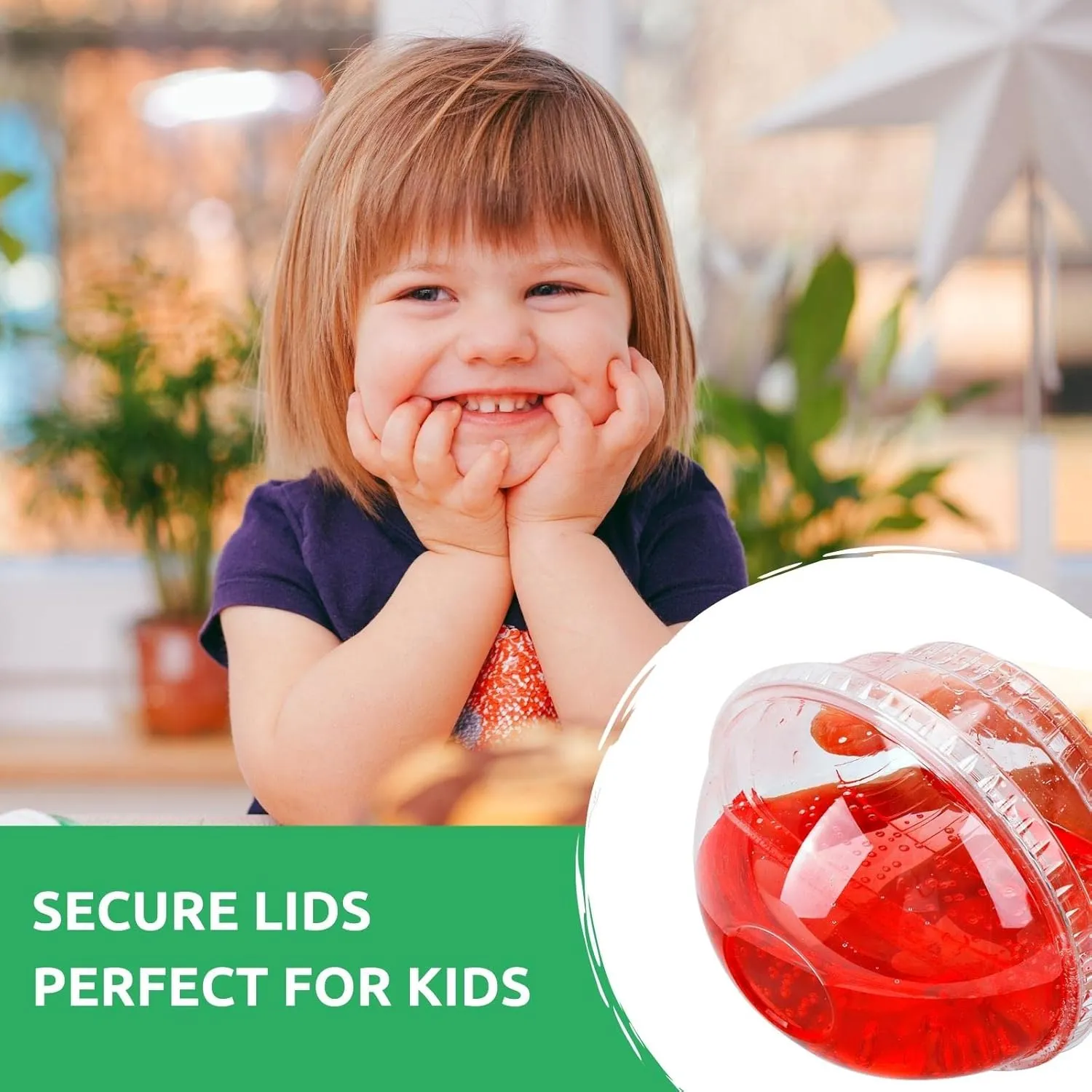 5 oz Clear Plastic Parfait Cups with Dome Lids (NO HOLE) & Sporks, (50 Sets) Disposable Plastic Cups/Bowls for Cereal Parfait, Pudding, Jello, Ice Cream, Yogurt, Dessert, On The Go Plastic Fruit Cup