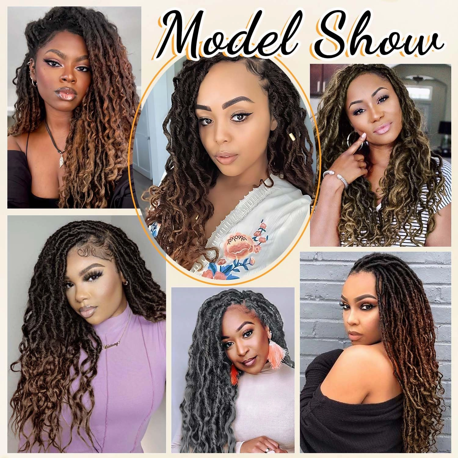 6 Packs Goddess Locs Crochet Hair, 20 Inch Straight Faux Locs Crochet Braids, Pre-Looped Curly Soft Synthetic Ombre Braiding Hair Extensions for Black Women(20 Inch, 6 Packs, 1B/Gray#)