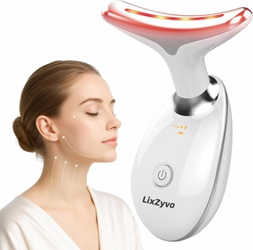 7-Color LED Beauty Device with Advanced Beauty Technology & Soothing Thermal Care, Dolphin Inspired Face & Neck Massager, Vibration Massage, Smart Skin Touch Sensor