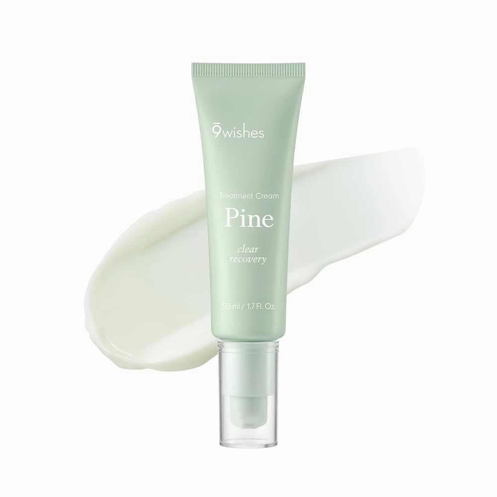 9 wishes Pine Treatment Cream 1.7 fl.oz | Tightening Cream Pores with Pine Needle Extract, Niacinamide | Improves Dead Skin Cells, Soothing, 7-Layer Improvement Effect, Korean Skincare