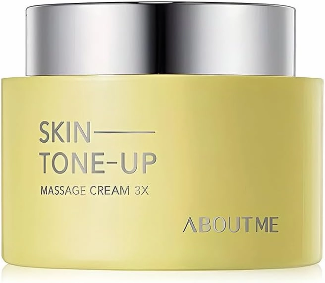 About ME Skin Tone Up Massage Cream 3X - Facial Cleansing Cream for Removing Skin Debris, Makeup Residue, Lemon & Green Cleanse Ingredients for Clear Skin (150ml/5.07oz)