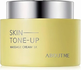About ME Skin Tone Up Massage Cream 3X - Facial Cleansing Cream for Removing Skin Debris, Makeup Residue, Lemon & Green Cleanse Ingredients for Clear Skin (150ml/5.07oz)