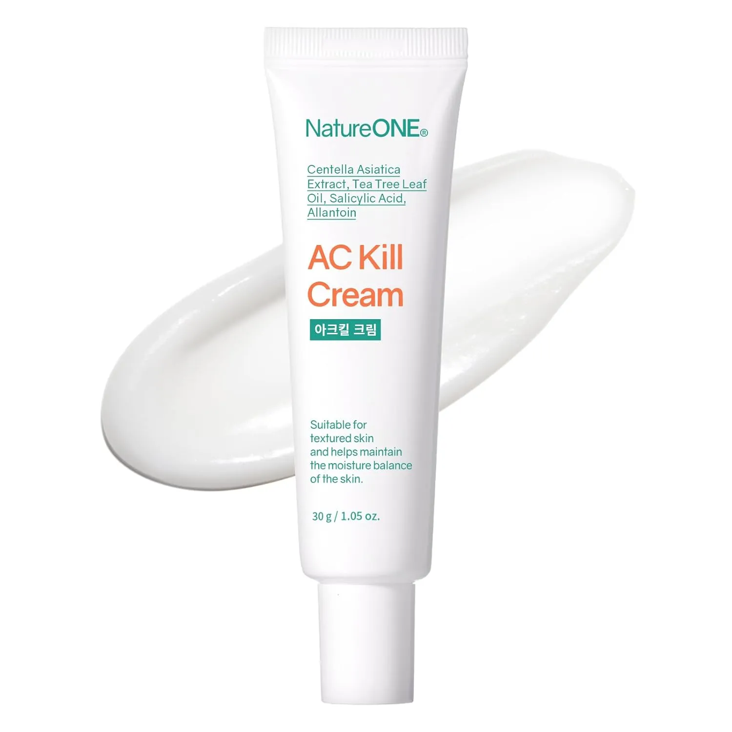 AC Kill Cream, BHA & Salicylic Acid Face Moisturizer, Niacinamide for Active Skin Repair, Tea Tree Oil for Soothing Sensitive Skin, acne spot treatment Korean Skincare, 30g, 1.05 oz.