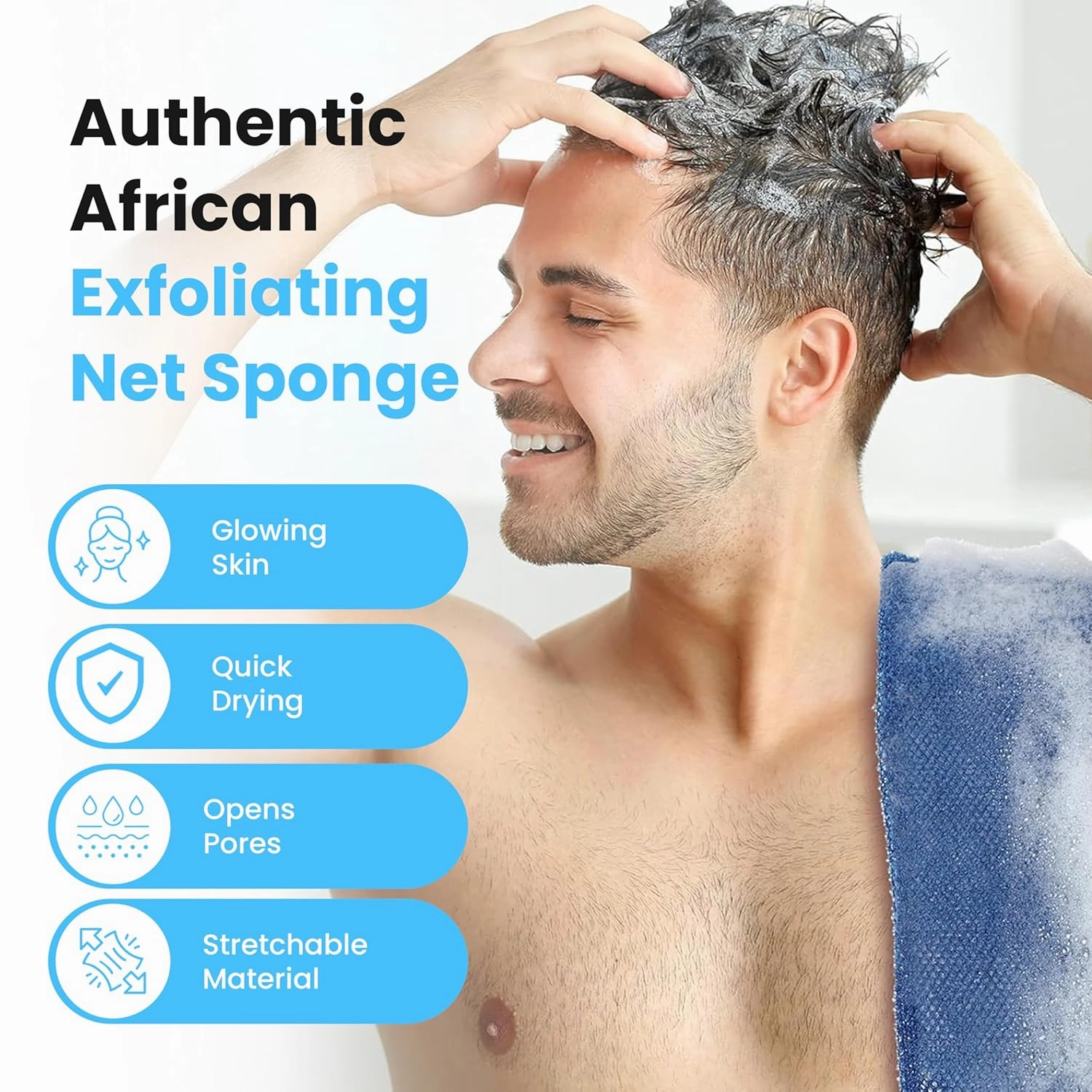 African Exfoliating Nylon Mesh Washcloth Sponge, Sapo Sponge, Body Scrub, Bath Sponge Net, Exfoliator, Extra Long Premium Bath Net Sponge (Dark Red)