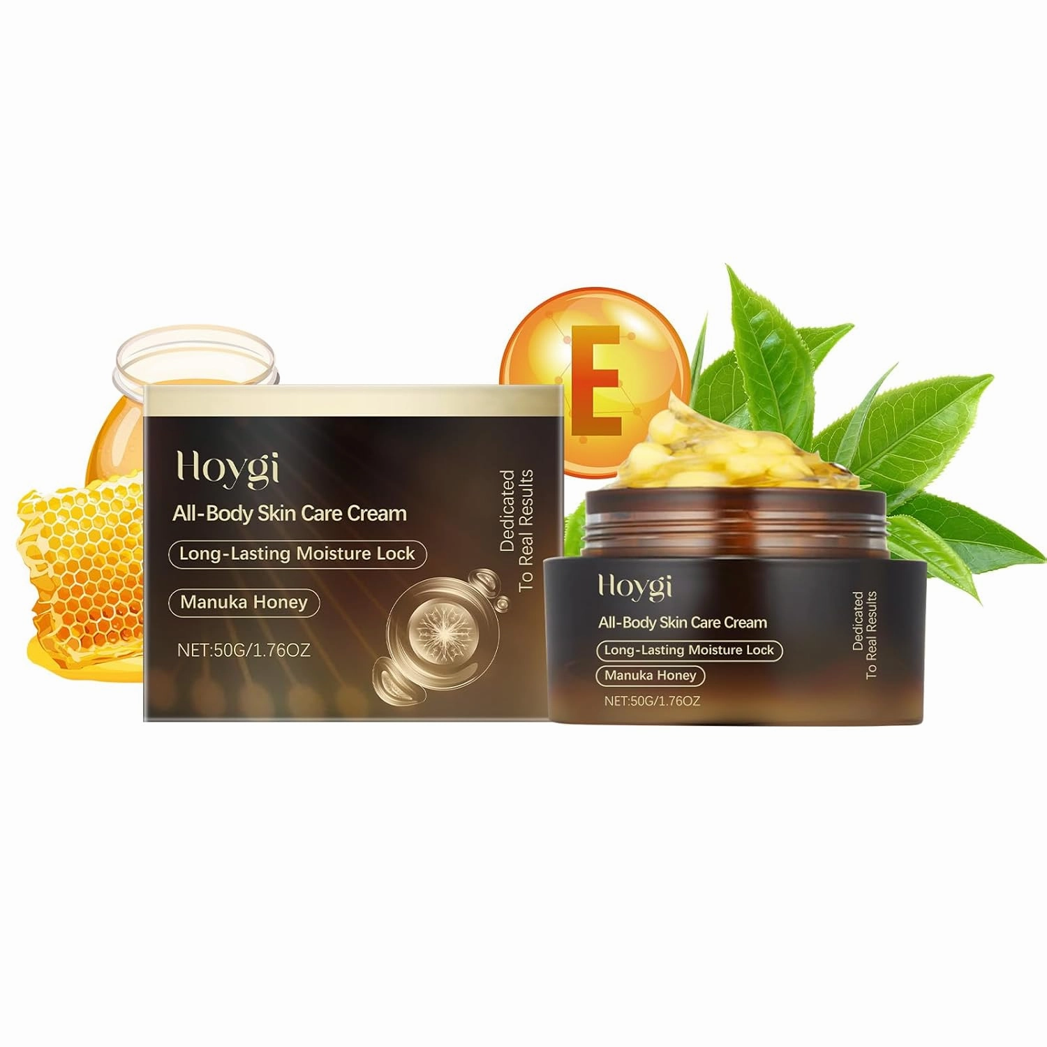 All-Body Skin Care Cream - Tightening & Firming Face and Body Moisturizer with Honey Extract, Hyaluronic Acid, Tea Tree Oil - 1.76oz | Deep Hydration, Wrinkle Reduction, Nourishing Formula (3)