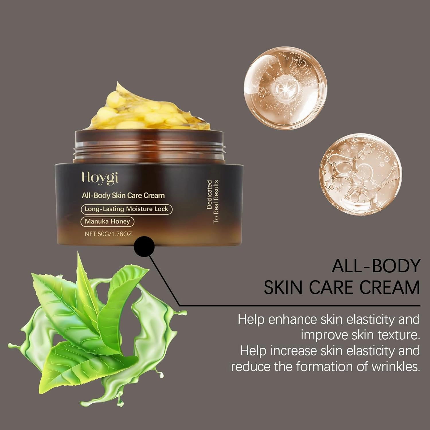 All-Body Skin Care Cream - Tightening & Firming Face and Body Moisturizer with Honey Extract, Hyaluronic Acid, Tea Tree Oil - 1.76oz | Deep Hydration, Wrinkle Reduction, Nourishing Formula (3)