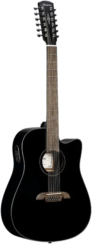 Alvarez AD60ce 12-string Acoustic-electric Guitar - Black