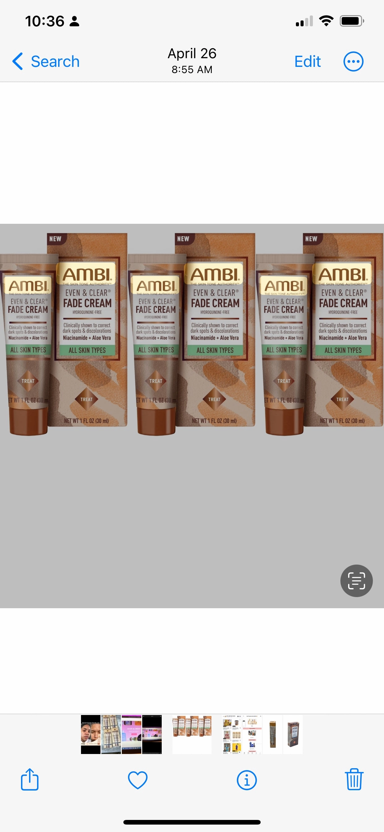 Ambi Fade Cream for Dark Spots, All Skin, 2 oz (Pack of 3)