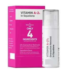 AMC A-2.% Granactive Retinoid in Squalane, 30 ml | Only 4 Ingredients Vitamin-A Anti Ageing Retinol Night Serum for Wrinkles, Fine Lines & Acne