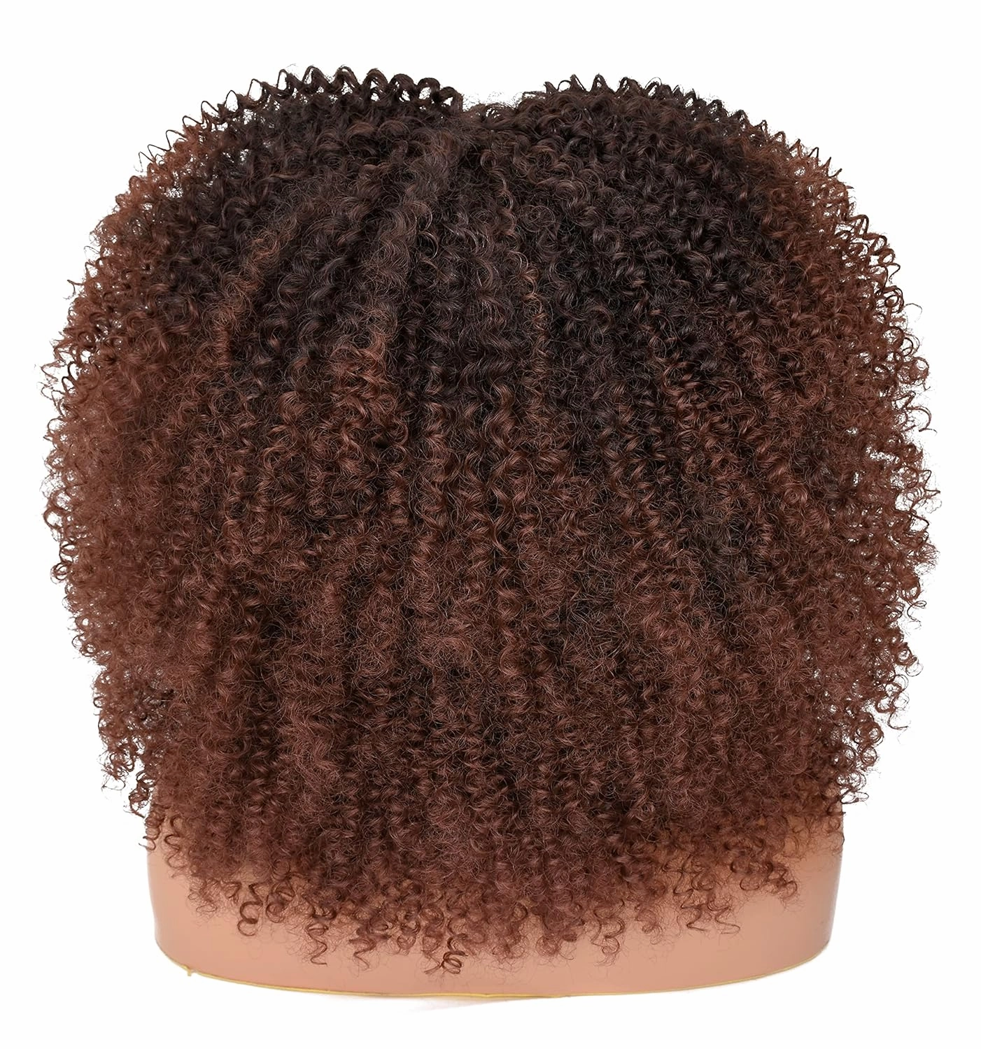 ANNISOUL 16Inch Curly Wigs for Black Women Dark Brown Afro Bomb Curly Wig with Bangs Synthetic Fiber Glueless Long Kinky Curly Hair