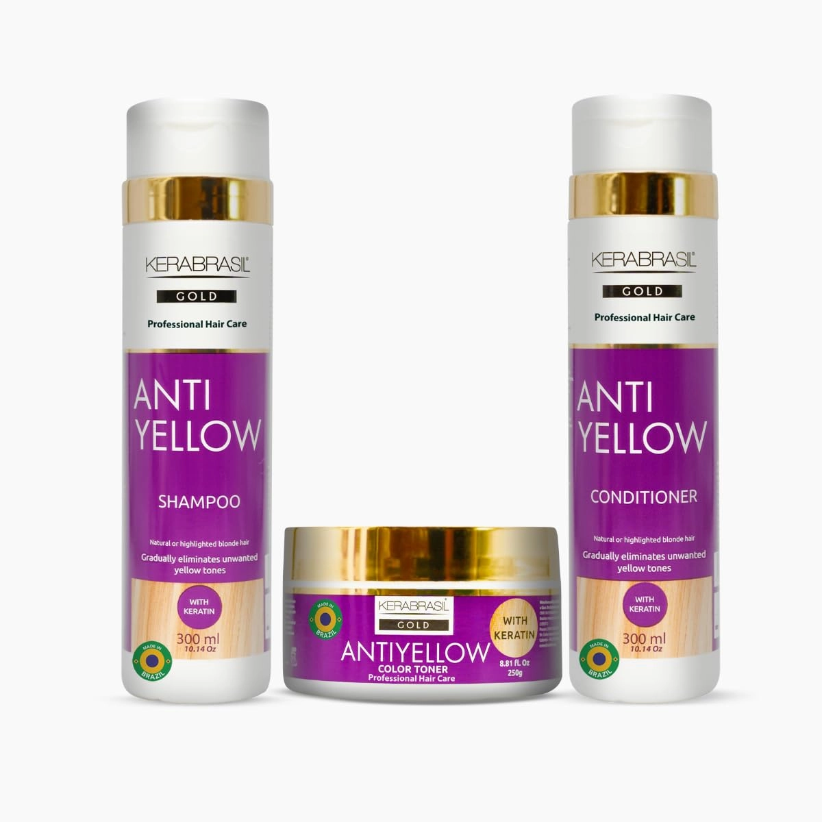 Antiyellow | Neutralizes Brassiness, Enhances Blonde Tones | Pearlized Radiance for Cool, Bright Blonde | Deep Hydration Formula | Perfect for Natural & Color-Treated Hair (Kit)