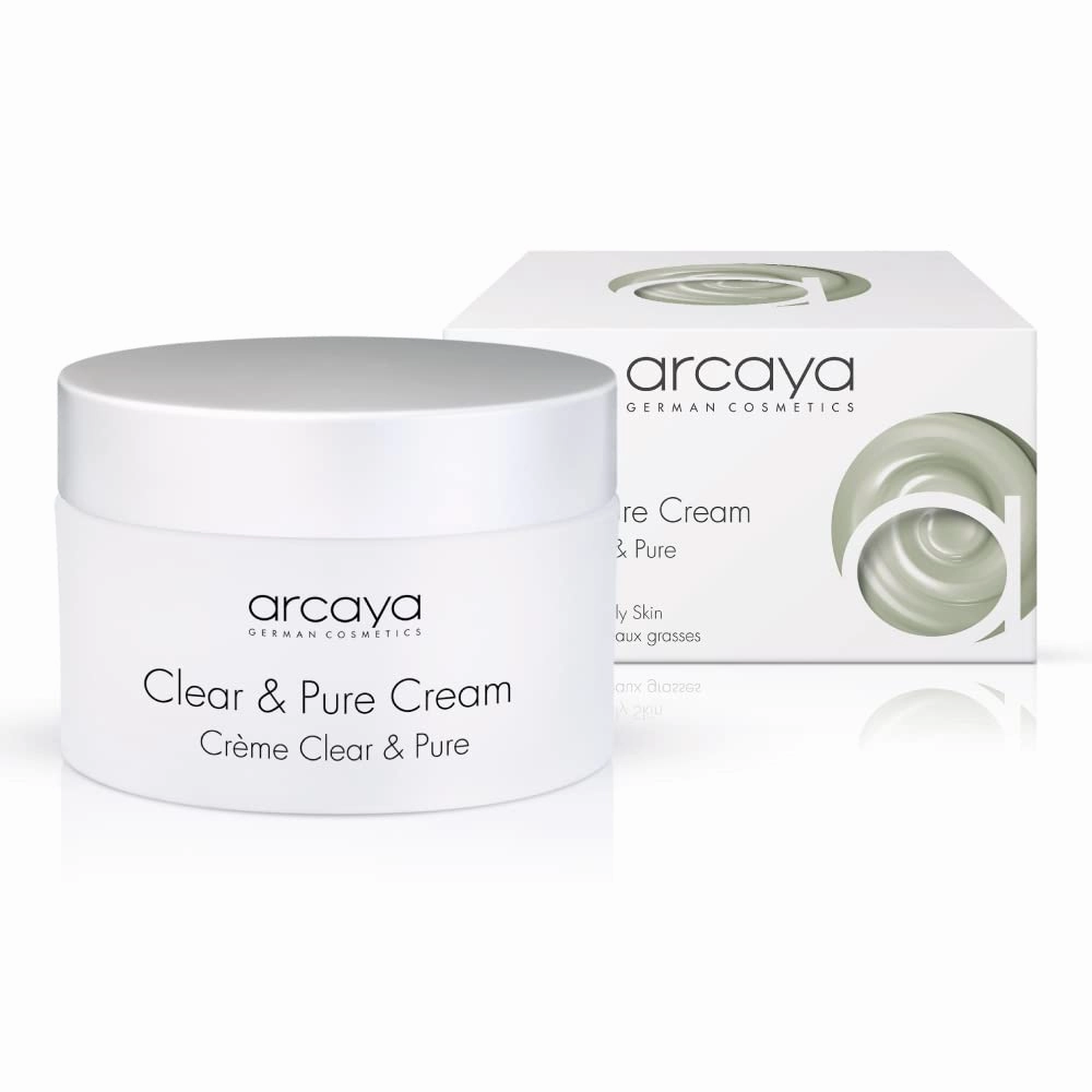 arcaya Clear & Pure Cream Pore Refining Anti-Pimple Face Cream with Micro Silver for Impurities and Oily Skin