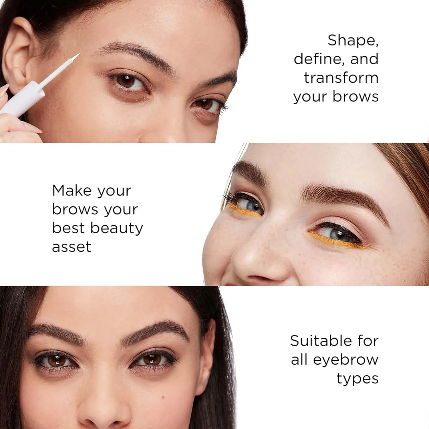 Arches & Halos Microfiber Tinted Brow Mousse - Espresso - Soft, Natural Definer Mousse to Shape, Sculpt and Control Eyebrows - Silky, Non-Crunchy, Fast-Setting Texture - Vegan Formula - 0.106 oz