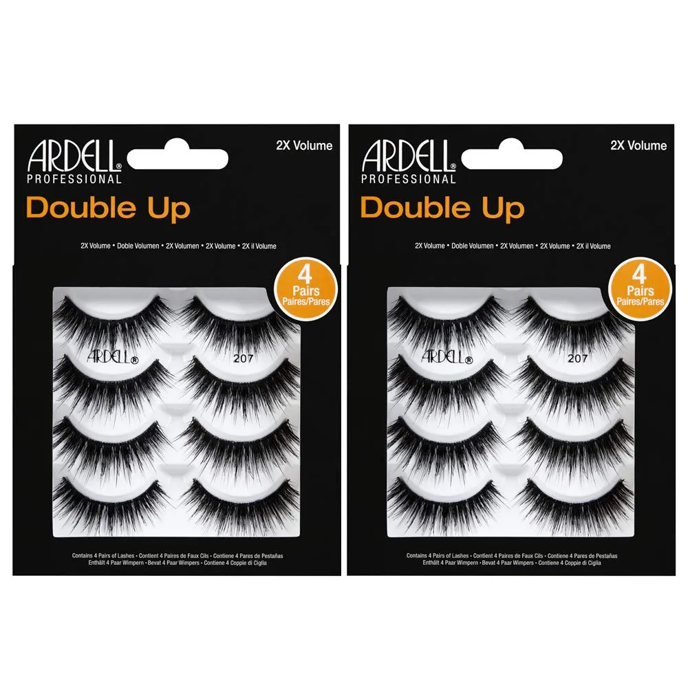 Ardell Lashes Double Up 207 - Lightweight, Dramatic Full Volume False Eyelashes, 2 Pack