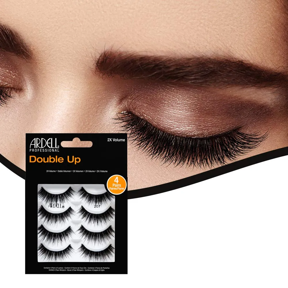 Ardell Lashes Double Up 207 - Lightweight, Dramatic Full Volume False Eyelashes, 2 Pack