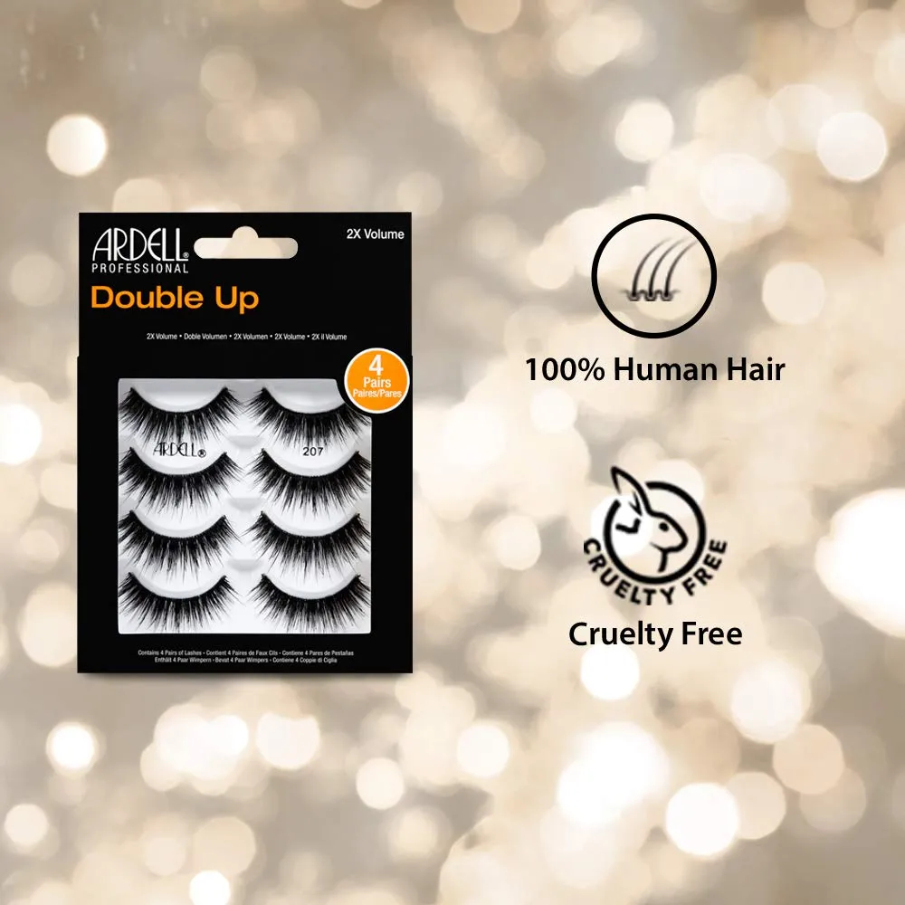 Ardell Lashes Double Up 207 - Lightweight, Dramatic Full Volume False Eyelashes, 2 Pack