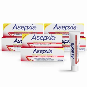 Asepxia Acne Treatment Cream for Face, 2% salicylic acid, Rapid Maximum Strength Acne Treatment, Clears Pimples and Blackheads, Prevents New Acne and Controls Excess Oil, 1 oz (Pack of 3)