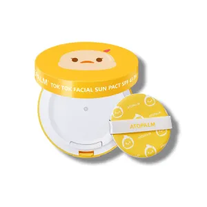 ATOPALM Tok Facial Sun Pact 15g SPF43 PA   | Zinc Sunscreen for Sensitive Skin | Dry Moisturizing Protection Korean Mineral Cream