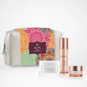 Avya Daily Bare Essentials - Detox Mask 1.7oz.   Hydroveda Serum 1oz.   Hydroveda Eye Cream 0.5oz. – Daily Kit For Ayurvedic Skincare Routine