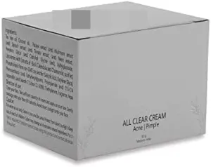 BAA All Clear Cream, 50gm, for Acne, pimples, Acne Scars, Open pores, Anti Acne and Blemishes - for Men and Women