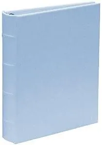 Baby-Blue Eco-Leather 1-up / 3-ring Album with slip-in pockets by Graphic Image - 4x6