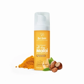 Back To Natural Secrets Everyday Fresh Whipped Turmeric Nutmeg Melanoactives All Day Face Malai Cream for Pigmentation With raw milk & washed ghee - 30 gm