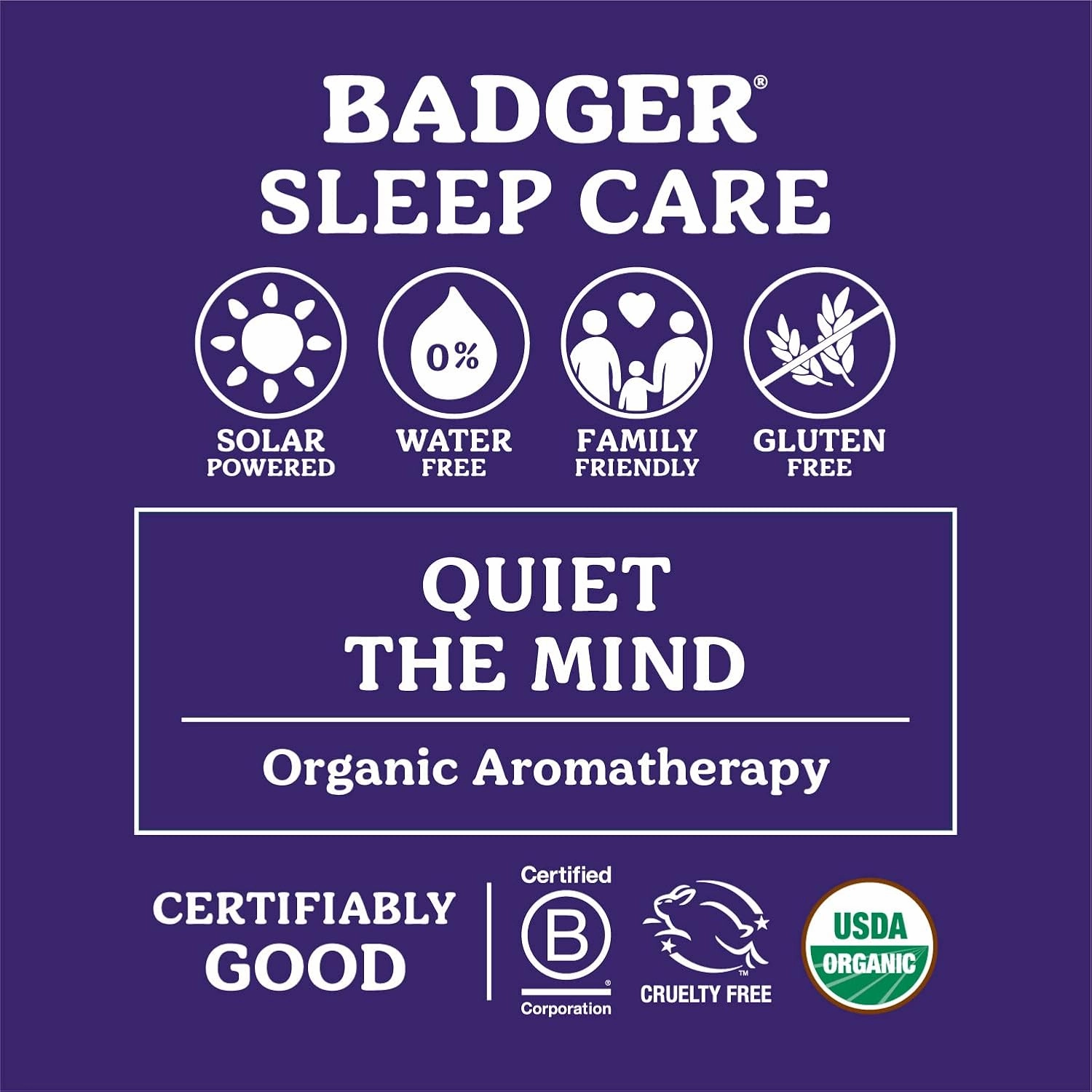 Badger Sleep Balm, Organic Essential Oil Aromatherapy Natural Sleep Balm for Adults & Kids, Relaxing & Calming Lavender & Bergamot Anxiety & Natural Sleep Support, 2 oz Tin, 2 Pack