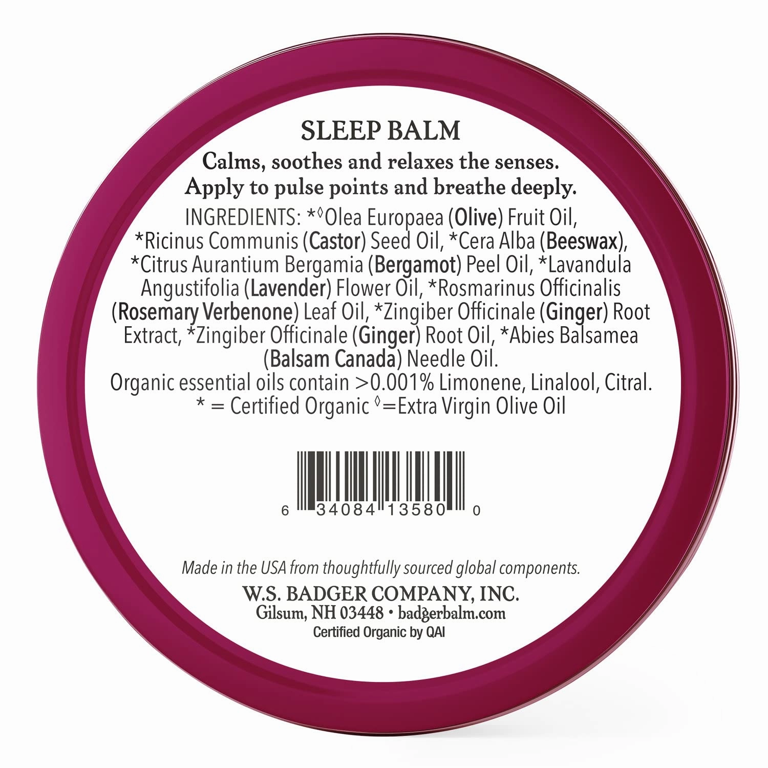Badger Sleep Balm, Organic Essential Oil Aromatherapy Natural Sleep Balm for Adults & Kids, Relaxing & Calming Lavender & Bergamot Anxiety & Natural Sleep Support, 2 oz Tin, 2 Pack