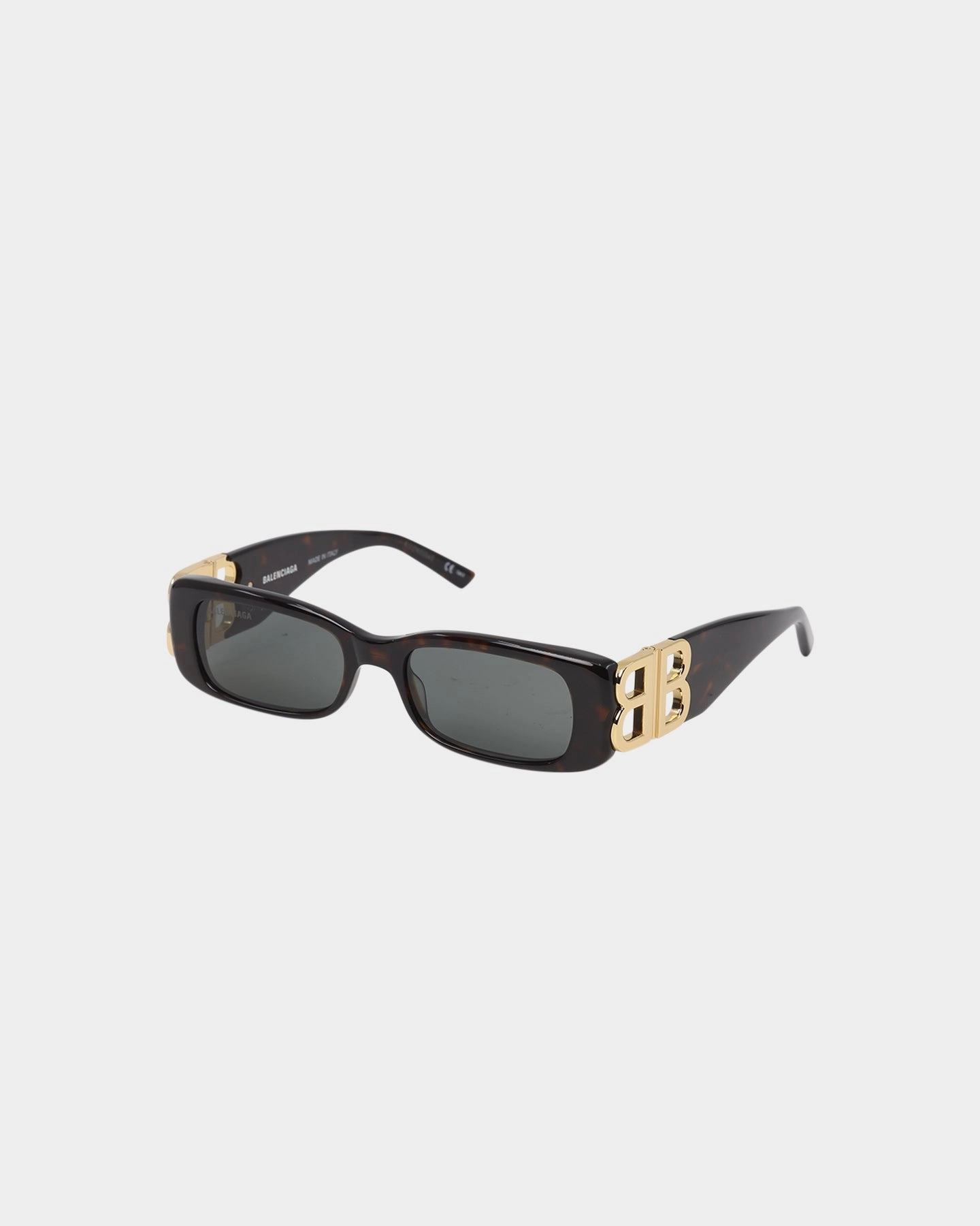 Balenciaga Dynasty Rectangle Sunglasses Tort/Gold