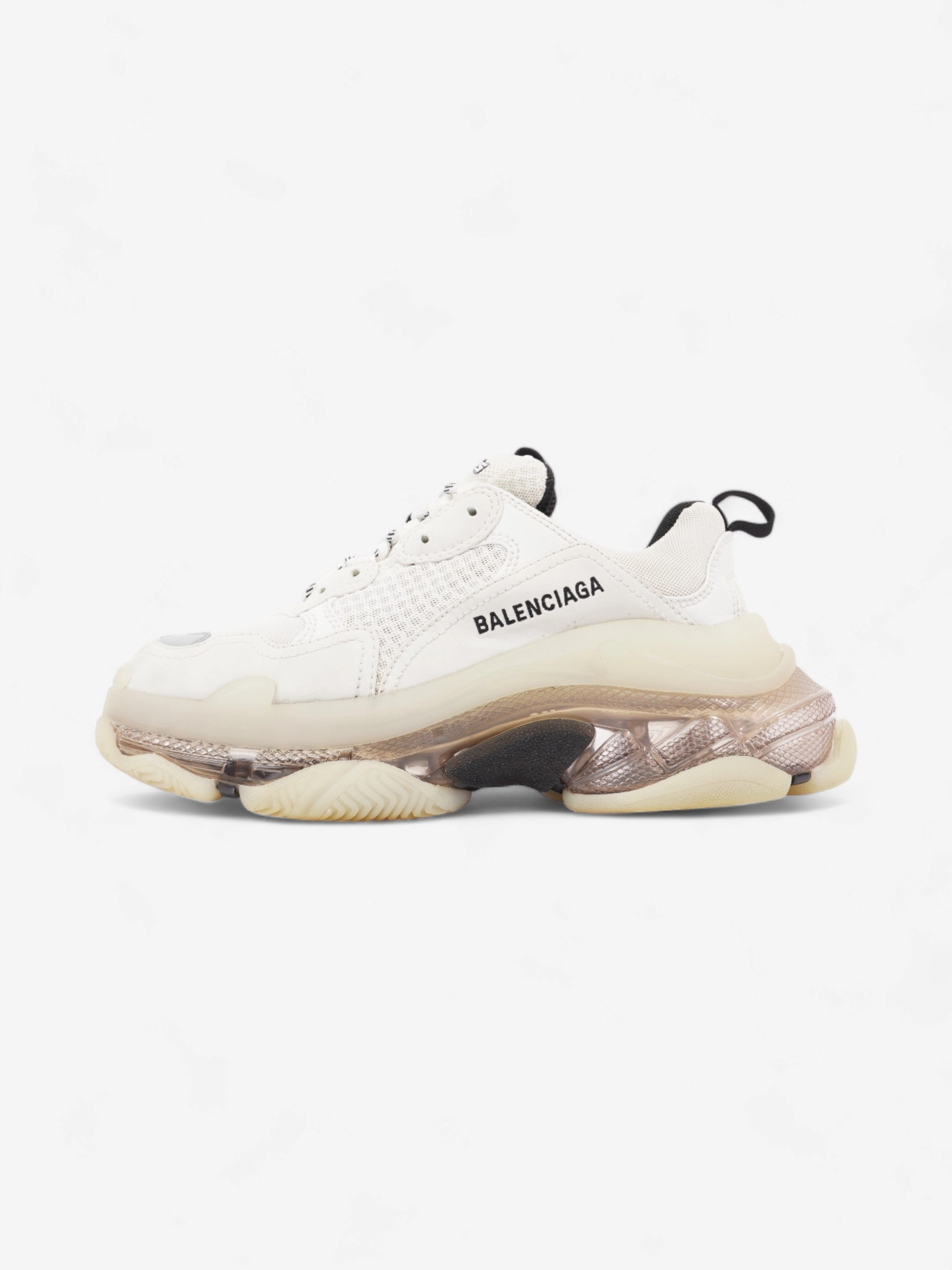 Balenciaga Triple S Clear Sole White Mesh EU 38 UK 5