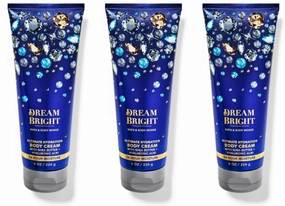 Bath & Body [3 Pack] BODY CREAM 24 Hour Moisture 8 oz / 226 g (Packaging may vary) (Full Size, DREAM BRIGHT)