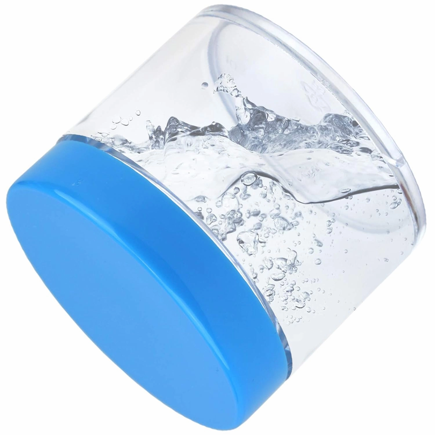Beauticom 60 Grams/60 ML (2 Oz) Round Clear Leak Proof Plastic Container Jars with Blue Lids for Travel Storage Makeup Cosmetic Lotion Scrubs Creams Oils Salves Ointments (384 Jars)
