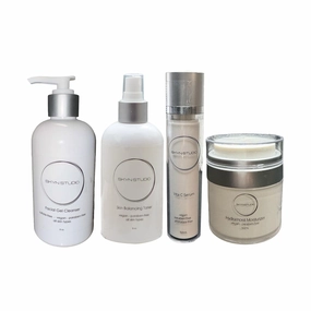 Beauty Be Bright Bundle, Skincare Set with Vitamin C Serum, Face Moisturizer, Balancing Toner and Facial Cleanser, Beauty Kit for Radiant Skin, Self-Care Gift, For Unisex