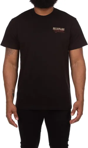 Billionaire Boys Club Clothing Men Knit Tee BB Swoosh Screen Printed Short Sleeve Crew Neck T-Shirt