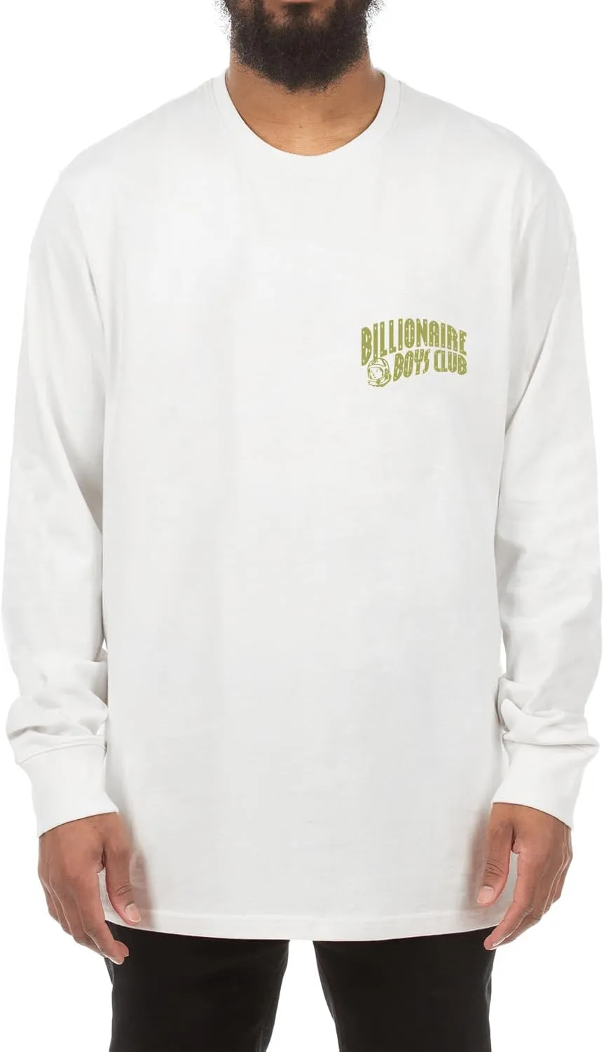 Billionaire Boys Club Clothing Men T-Shirt BB Arch Screen Printed Long Sleeve Crew Neck Tee