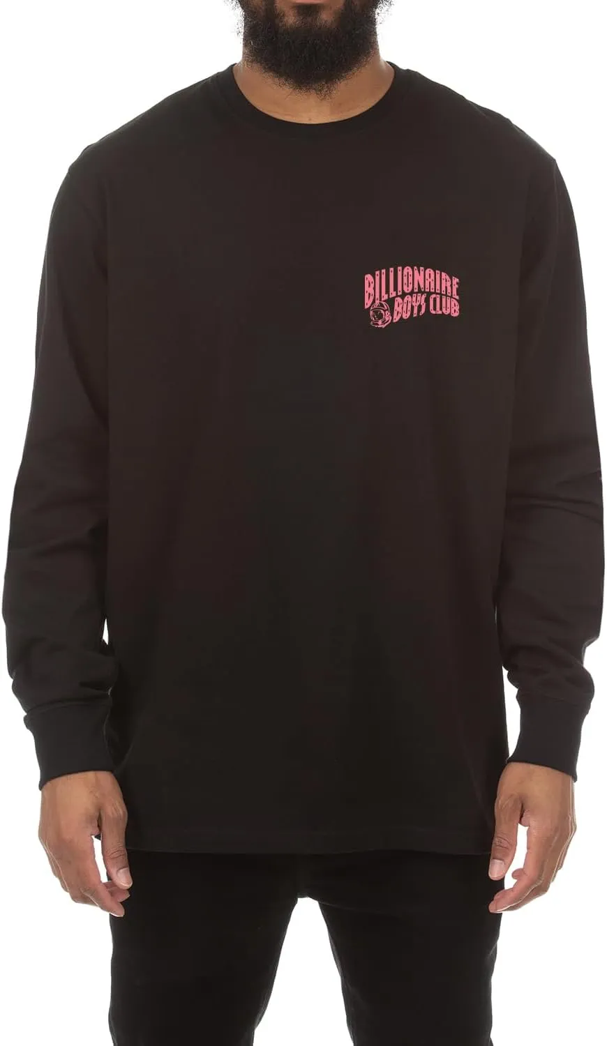 Billionaire Boys Club Clothing Men T-Shirt BB Arch Screen Printed Long Sleeve Crew Neck Tee