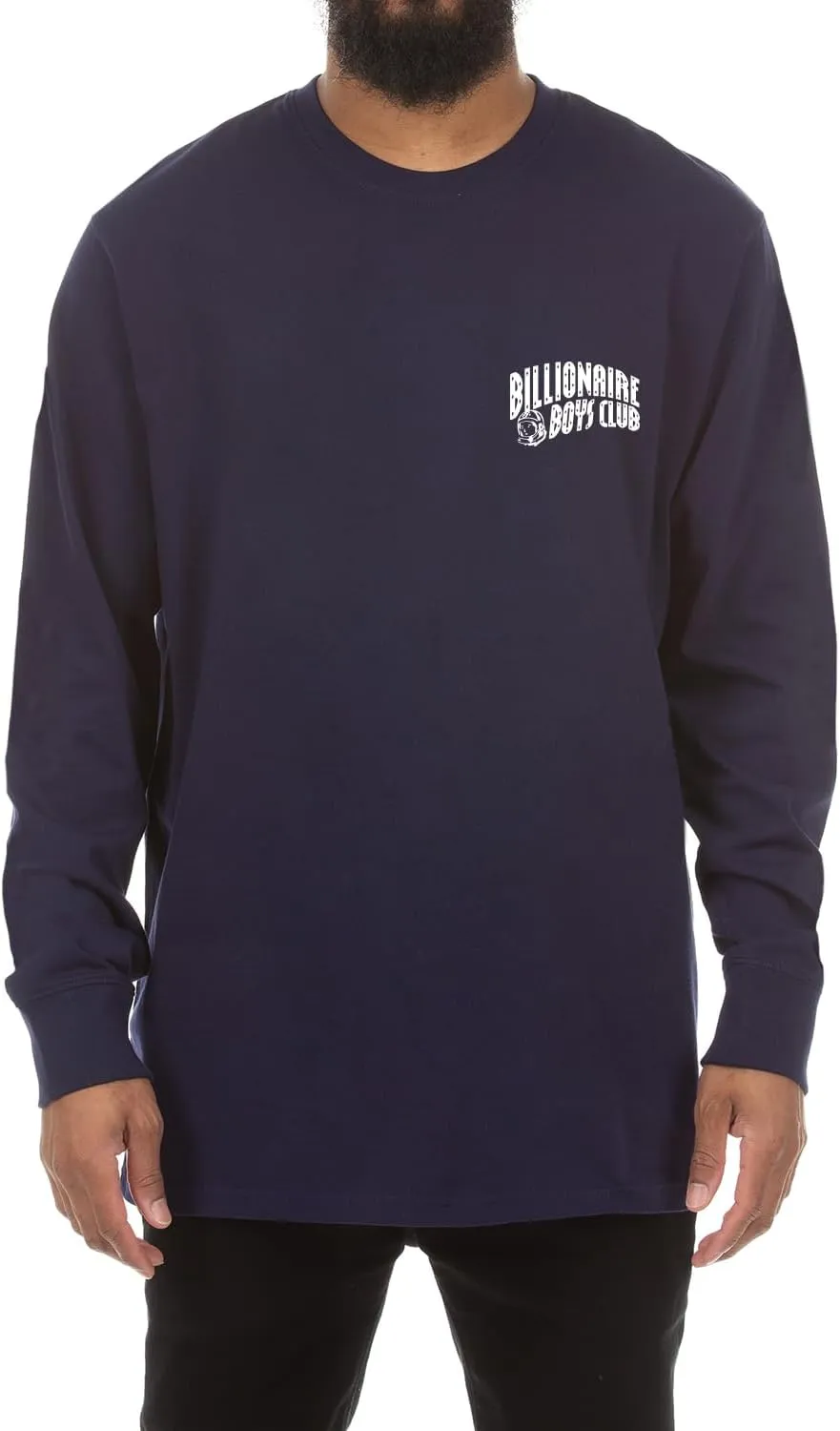 Billionaire Boys Club Clothing Men T-Shirt BB Arch Screen Printed Long Sleeve Crew Neck Tee