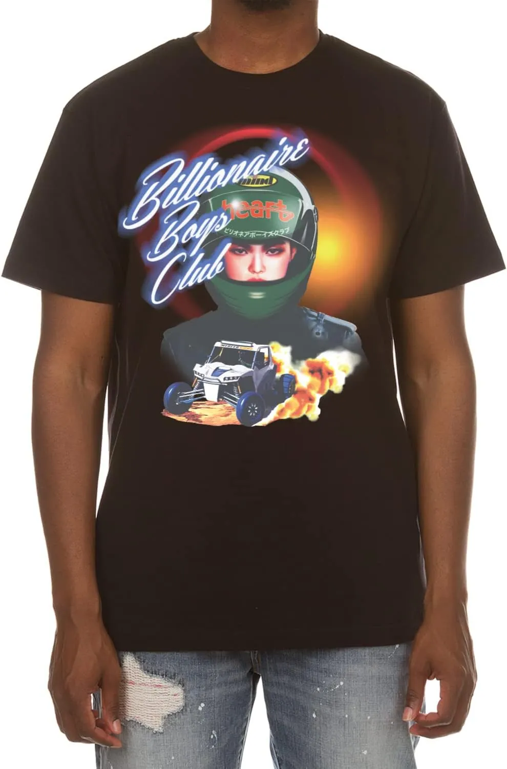 Billionaire Boys Club Clothing Men T-Shirt BB Racer 7 Screen Printed Short Sleeve Crew Neck Tee