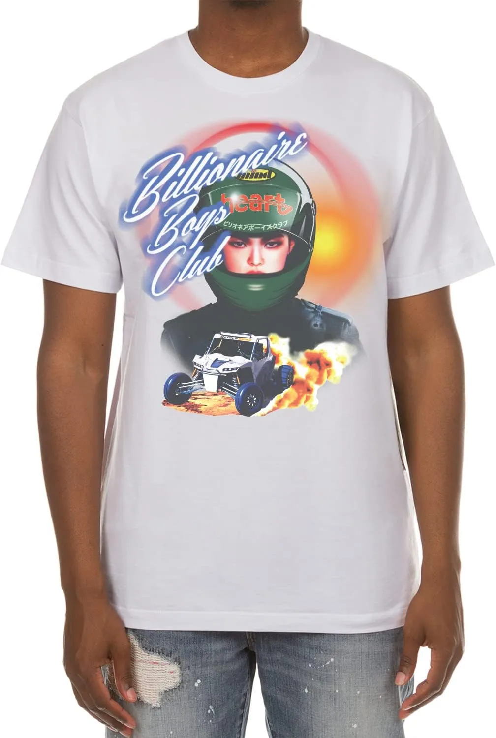 Billionaire Boys Club Clothing Men T-Shirt BB Racer 7 Screen Printed Short Sleeve Crew Neck Tee