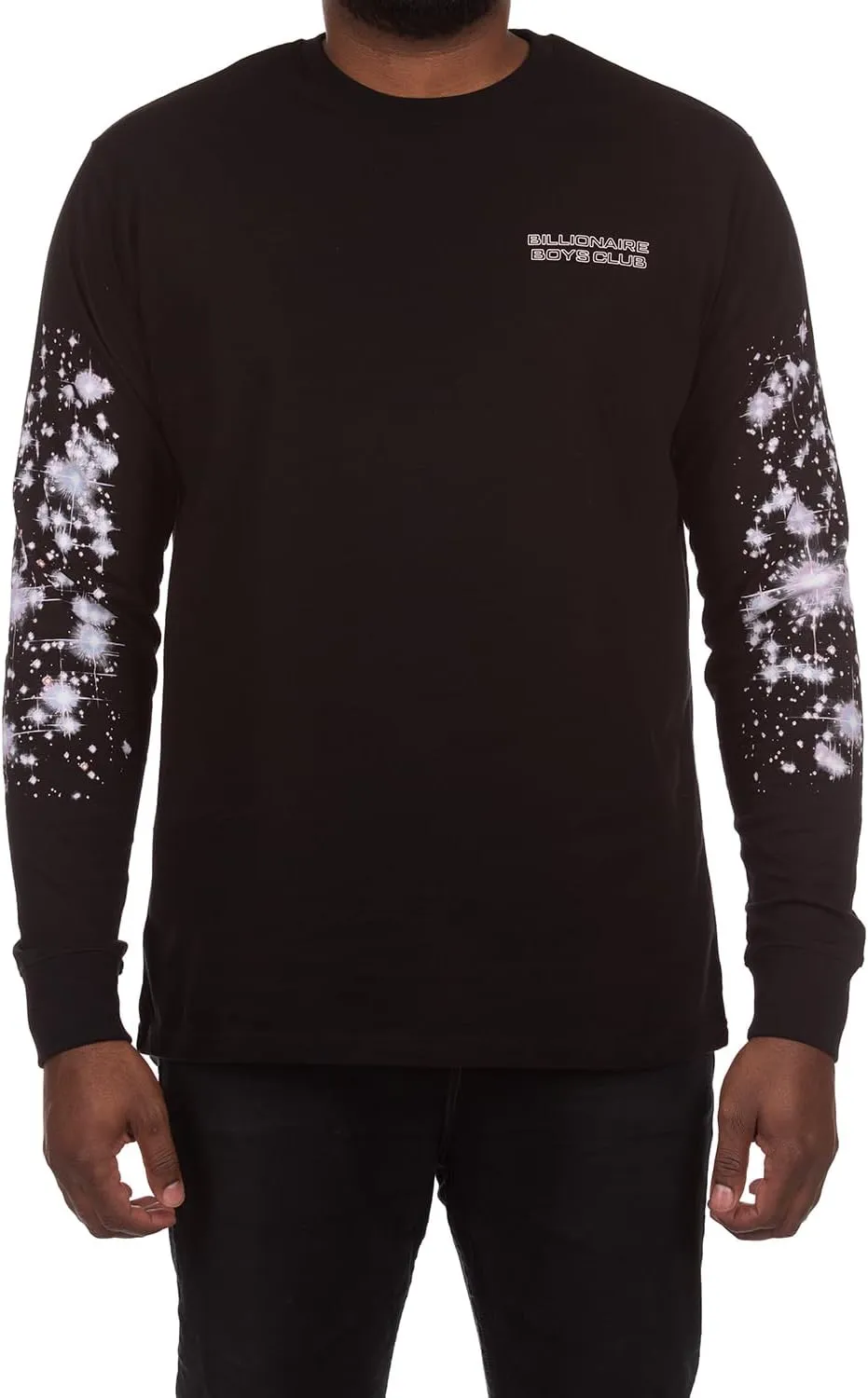 Billionaire Boys Club Clothing Men T-Shirt BB Twilight Screen Printed Long Sleeve Crew Neck Tee