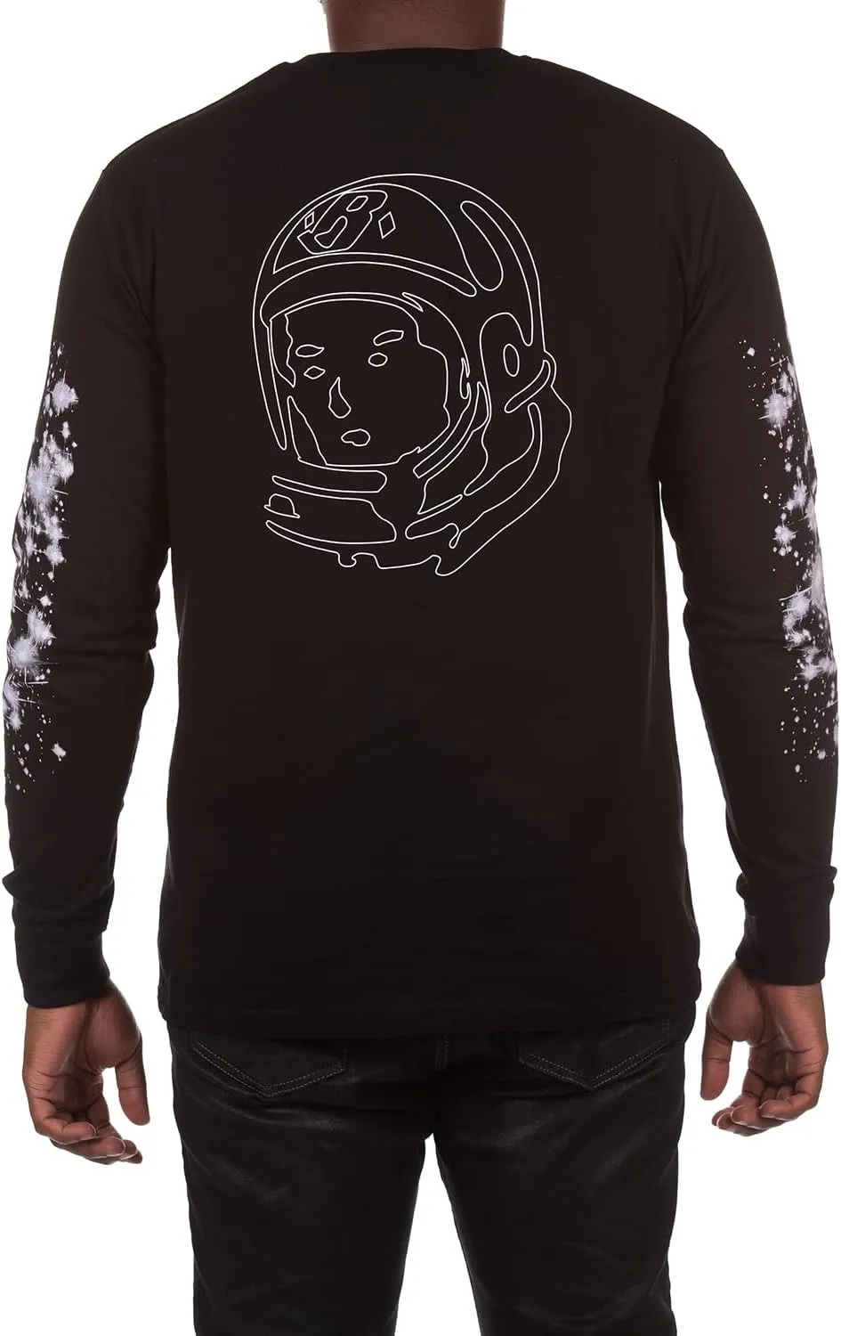 Billionaire Boys Club Clothing Men T-Shirt BB Twilight Screen Printed Long Sleeve Crew Neck Tee